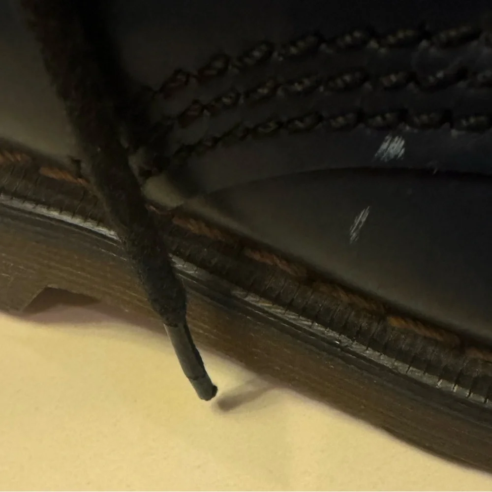 DOCTOR MARTENS Dark Blue Leather Combat Boots Women’s Size UK 4 / US 6/ EU 37 - Picture 4 of 15